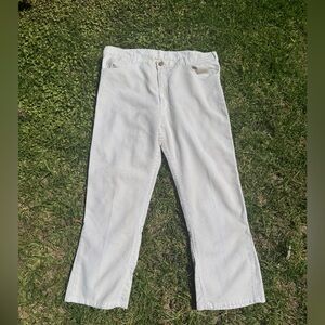 60s Vintage Big E Levi’s Sta-Press White Pants Plus Size